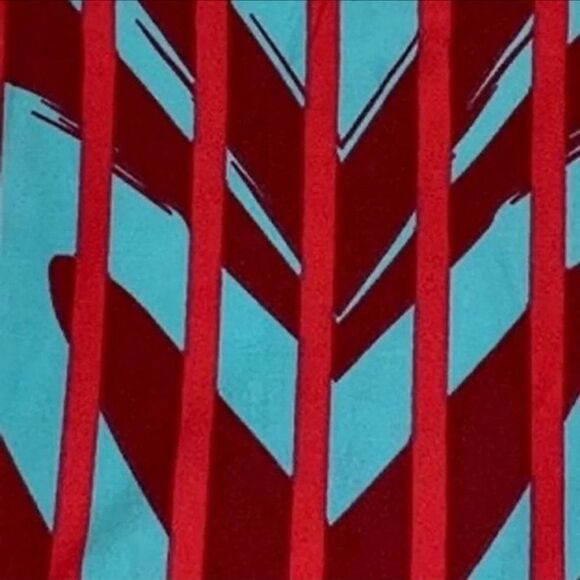 LuLaRoe Leggings One Size OS Pink Teal - Picture 2 of 2